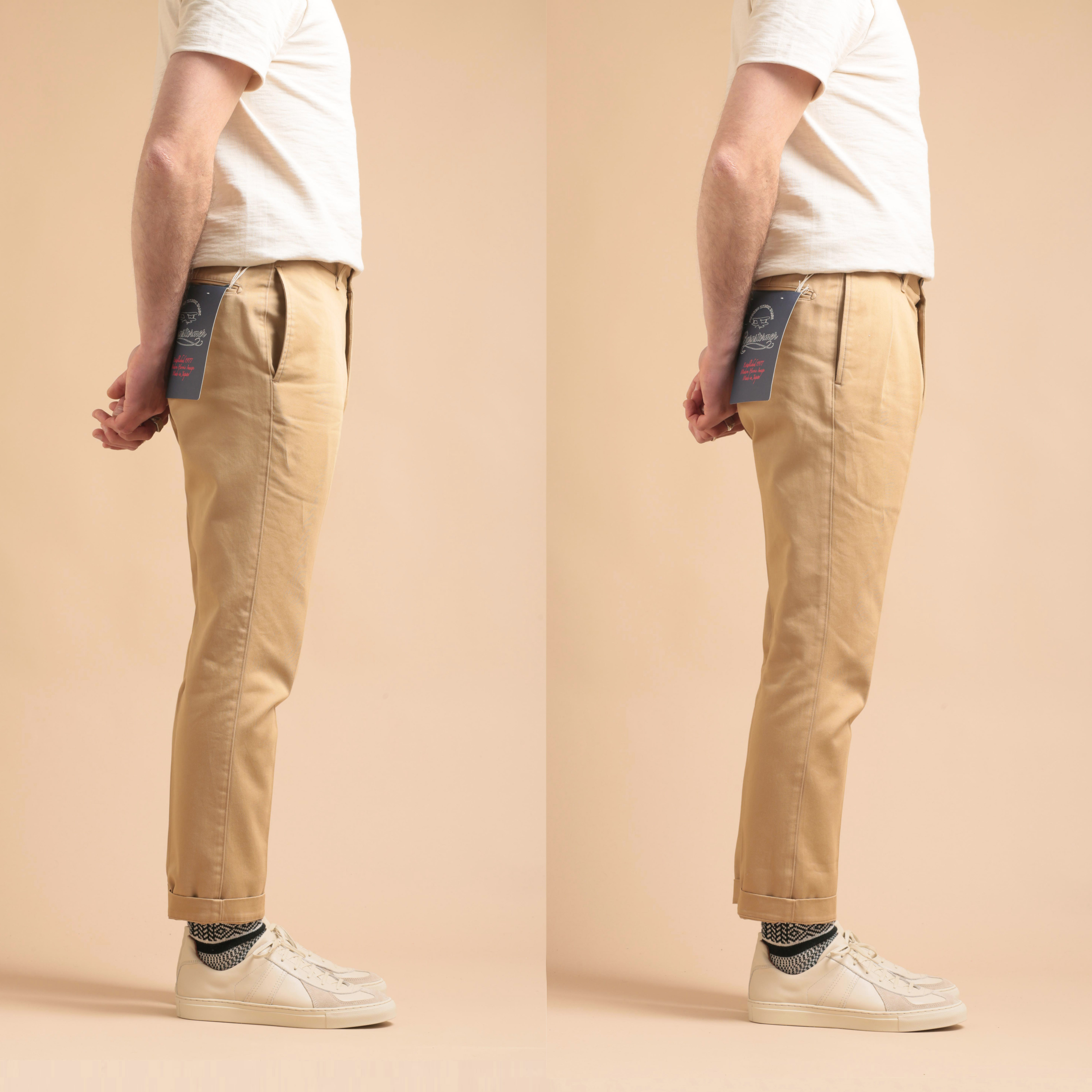 BARNSTORMER 2tuck chino universal L カーキ Barnstormer: Different Models and Cuts of Chinos